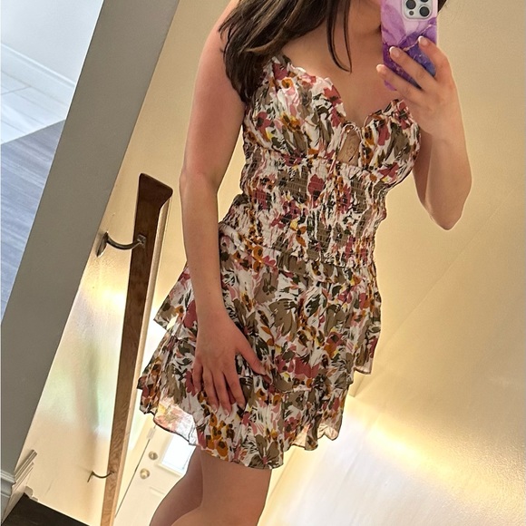 XS Mini Ruffle Cutout Dress - Picture 7 of 7